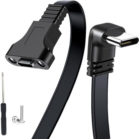 DeleyCON USB-C Verlengkabel 0,5m – 100W PD 3.0 Snelladen En Dataoverdracht Voor IPhone, Samsung, IPad En Meer