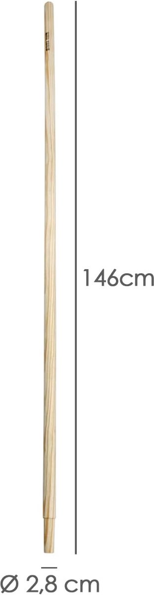 Houten Handvat Conisch 150 CM voor Hark en Tuingereedschap - 28 mm Doorsnede van Houten — afbeelding 5