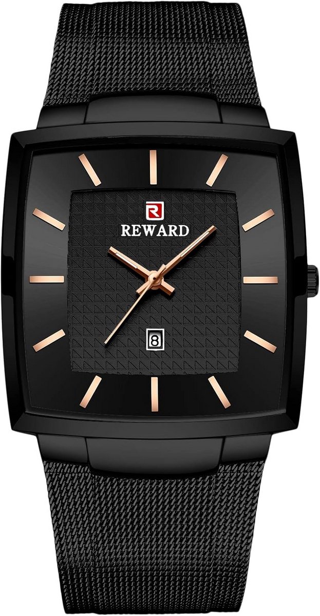 Klassiek Herenhorloge Analoog met Mesh RVS Band, Ultradun en Minimalistisch