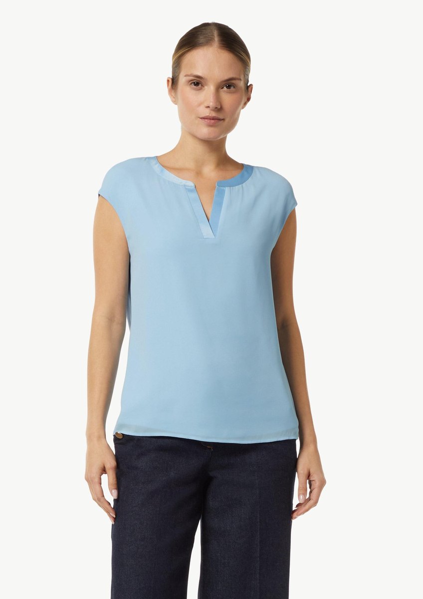 comma - female - Blousetop met satijnen rand