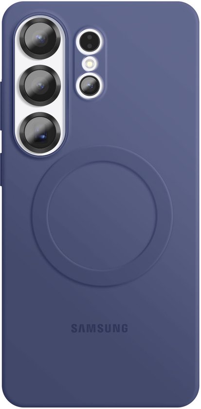 Samsung Galaxy S26 Ultra Hoesje - Silicone Magnet Case - Violetblauw