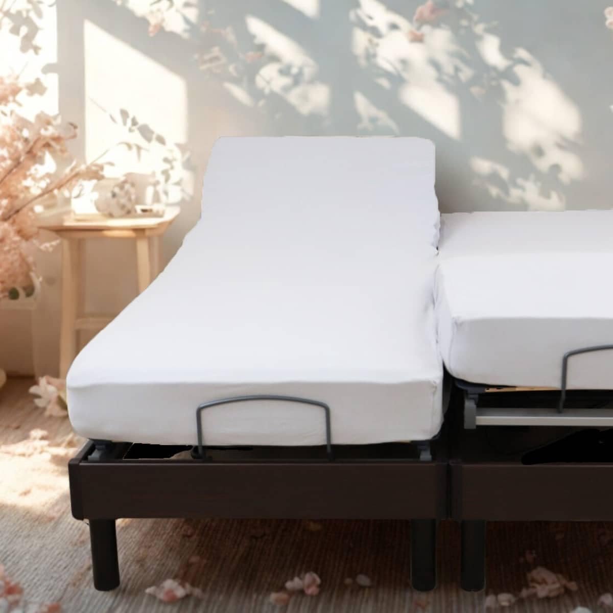 Jersey Stretch Hoeslaken Tweepersoonsbed - 100% Katoen - Splittopper Geschikt