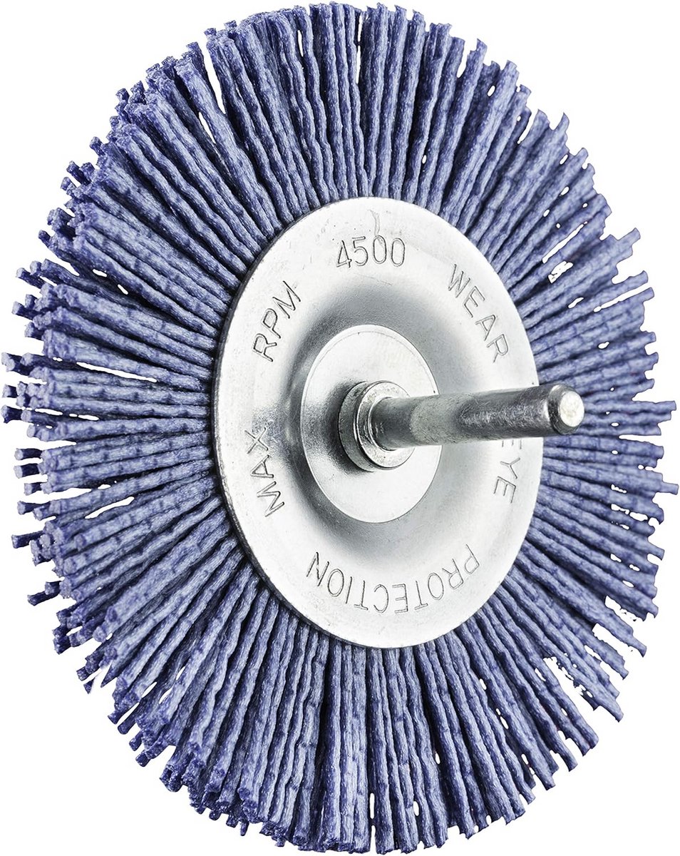 Ronde Schuur- of Poetsborstel met Nylon Schroefdraad Schacht voor Boormachine