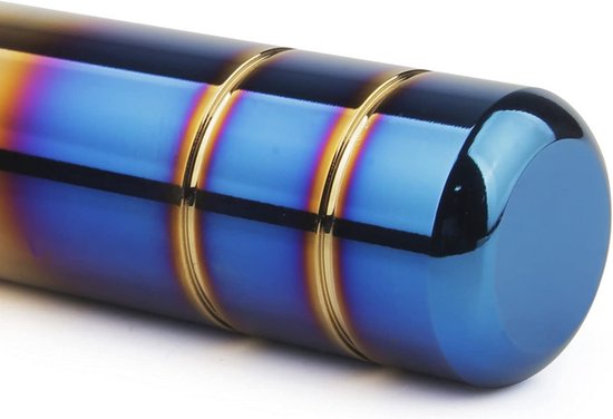 Universele Aluminium Versnellingspookknop 13 cm Blauw Goud met 3 Adapters van Merkloos — afbeelding 5