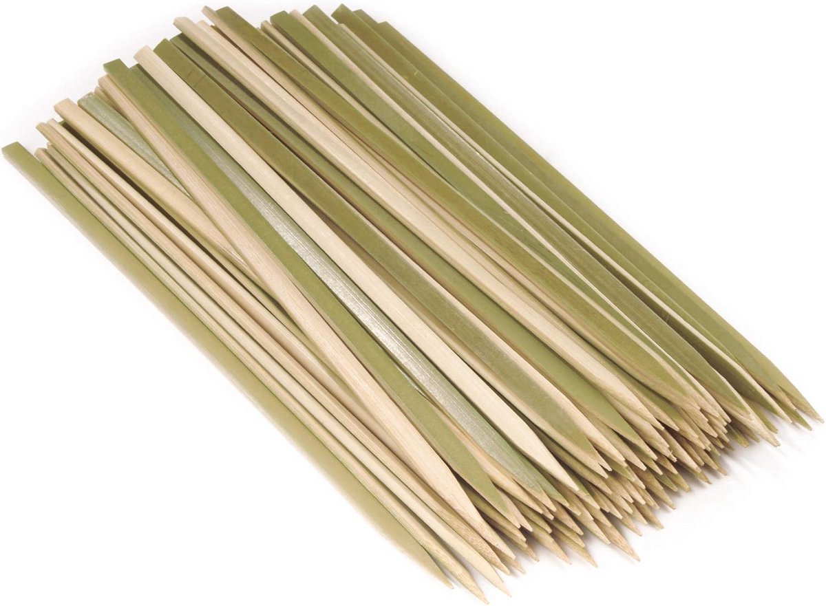 Lange Platte Bamboe Spiesjes voor BBQ en Feest (100 stuks)