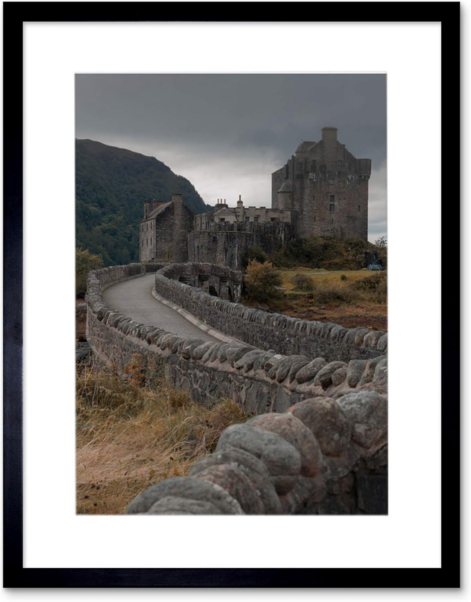 Muurdecoratie: Fotoprint van Eilean Donan Kasteel in Schotse Hooglanden, Ingelijst