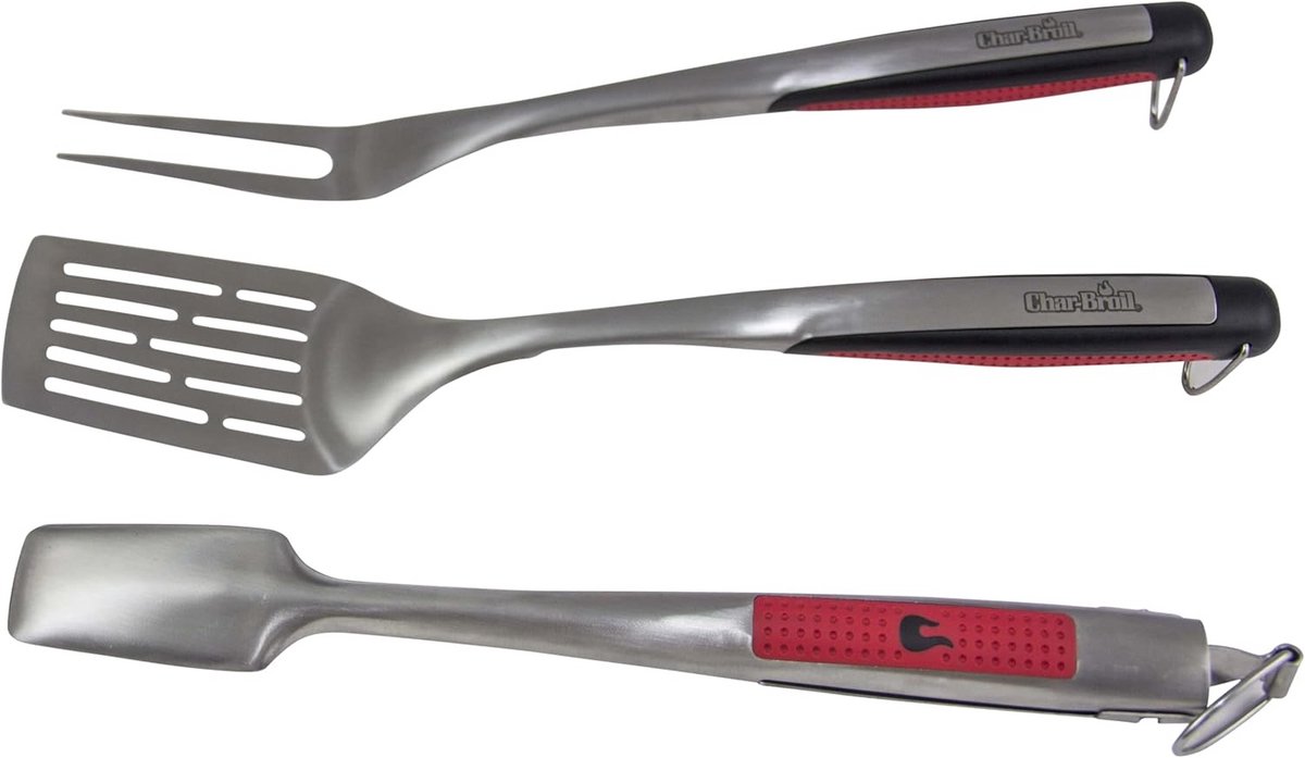 3-delige Grillset met Comfortabele Greep, Roestvrij Staal