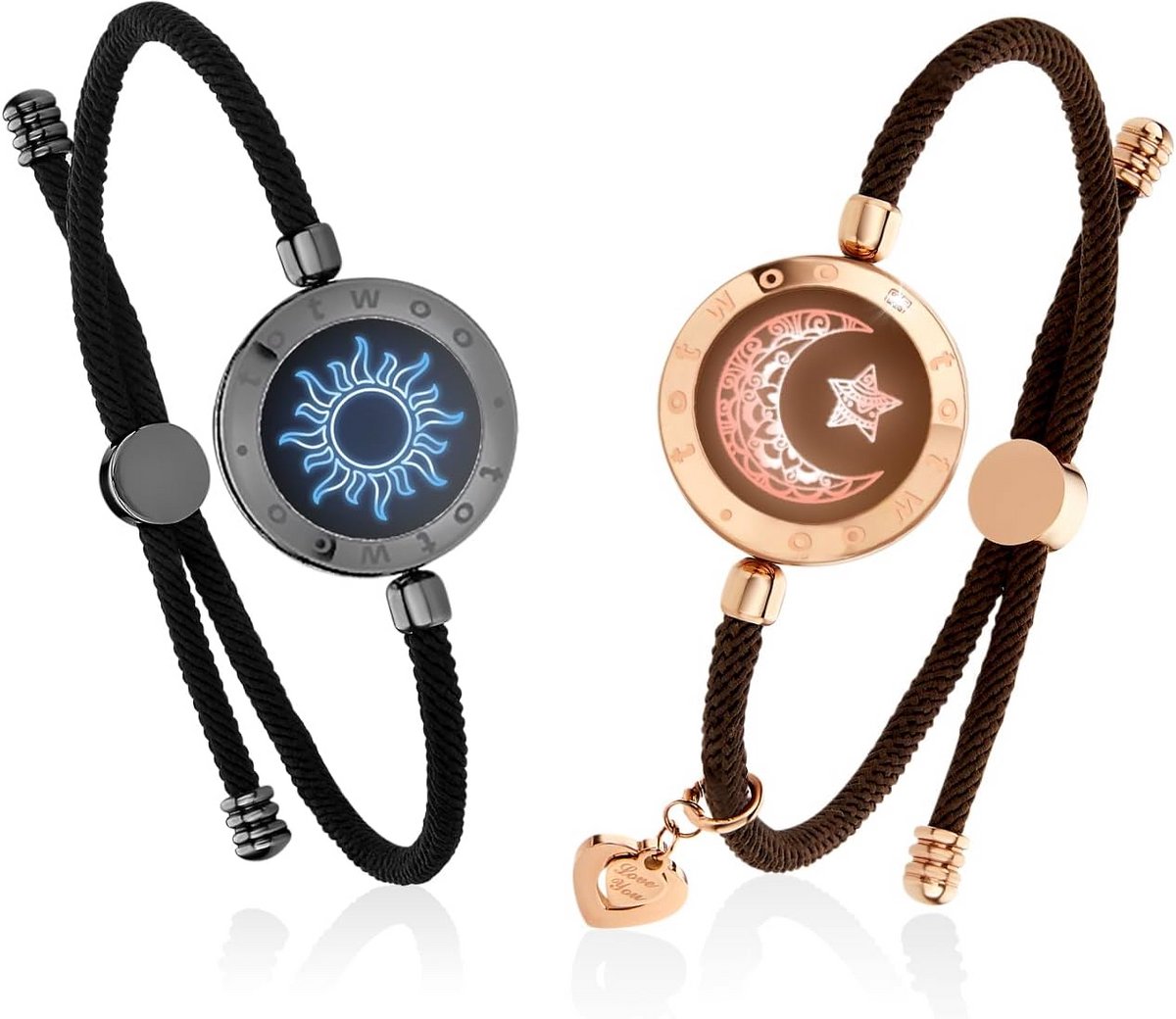 Lange Afstand Relatie Armbanden Paar met Licht en Vibratie Functie