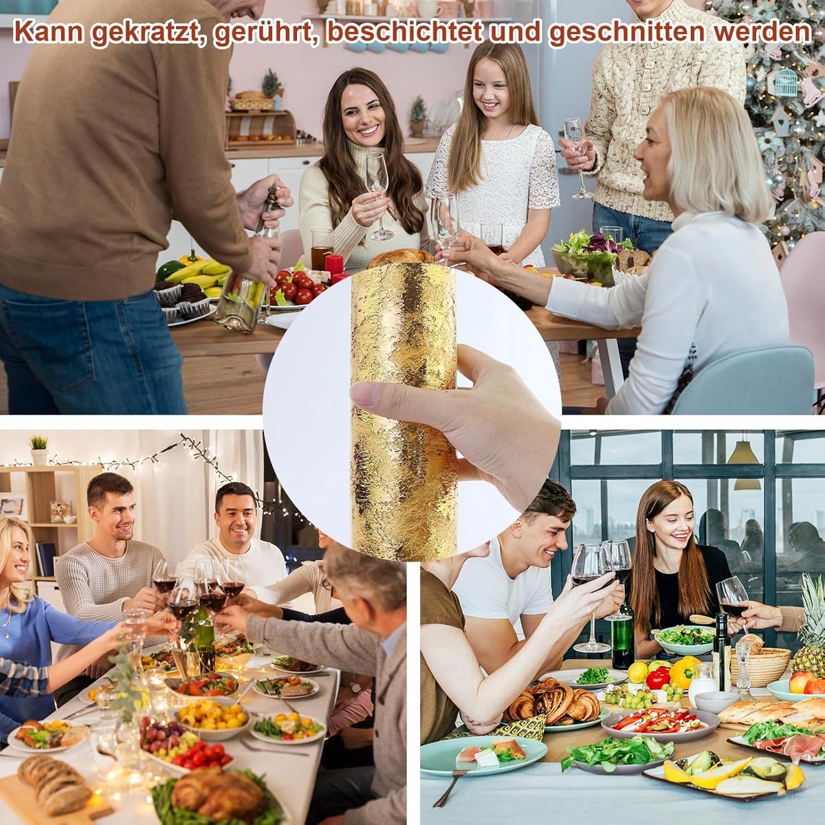 Gouden Tafelloper 20 Meter voor Feesten en Decoratie