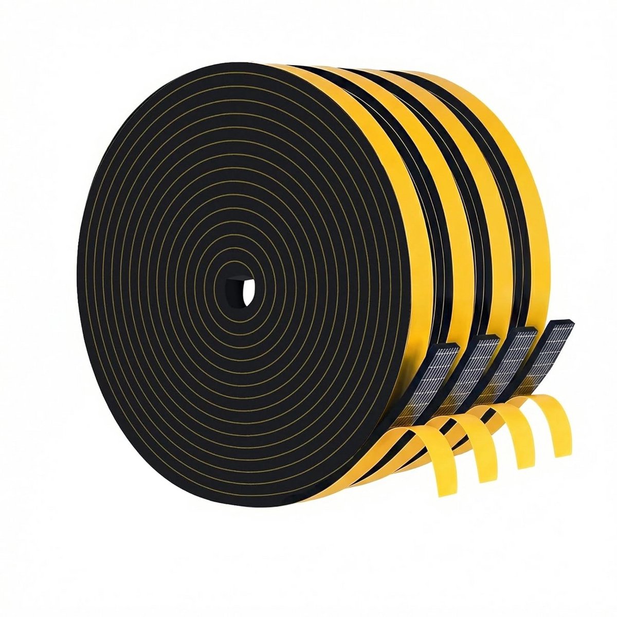 Zelfklevende EPDM Afdichtingsstrip voor Kieren en Naden (6mm x 3mm x 5m)