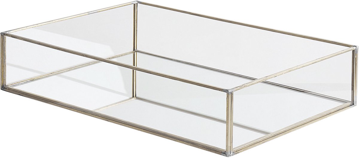 BELIANI GRENOBLE - Dienblad - Zilver - Glas