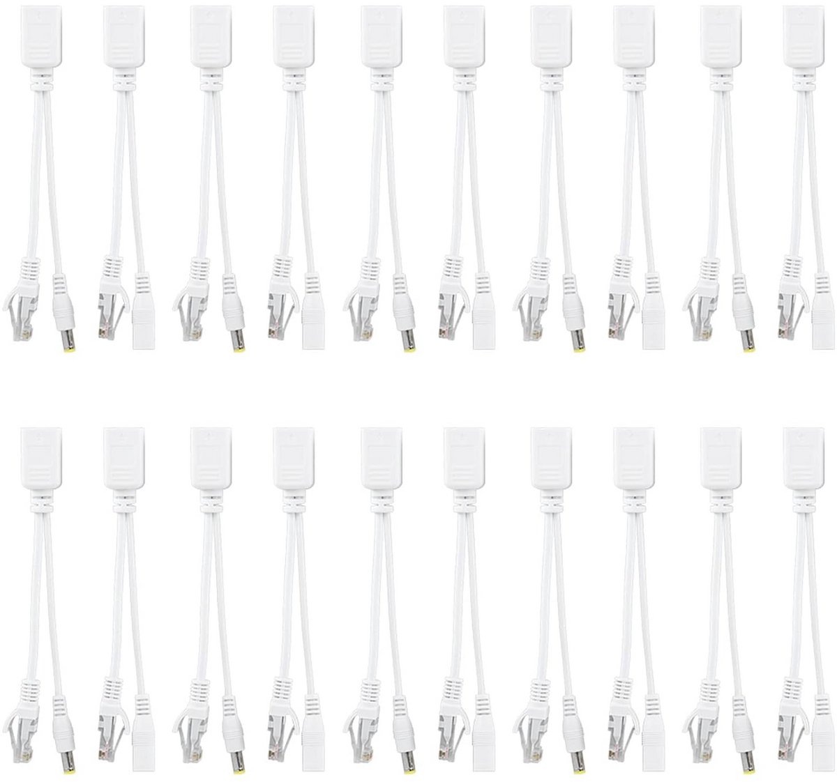 10 Paar Power over Ethernet Injector en Splitter Set voor IP Camera's