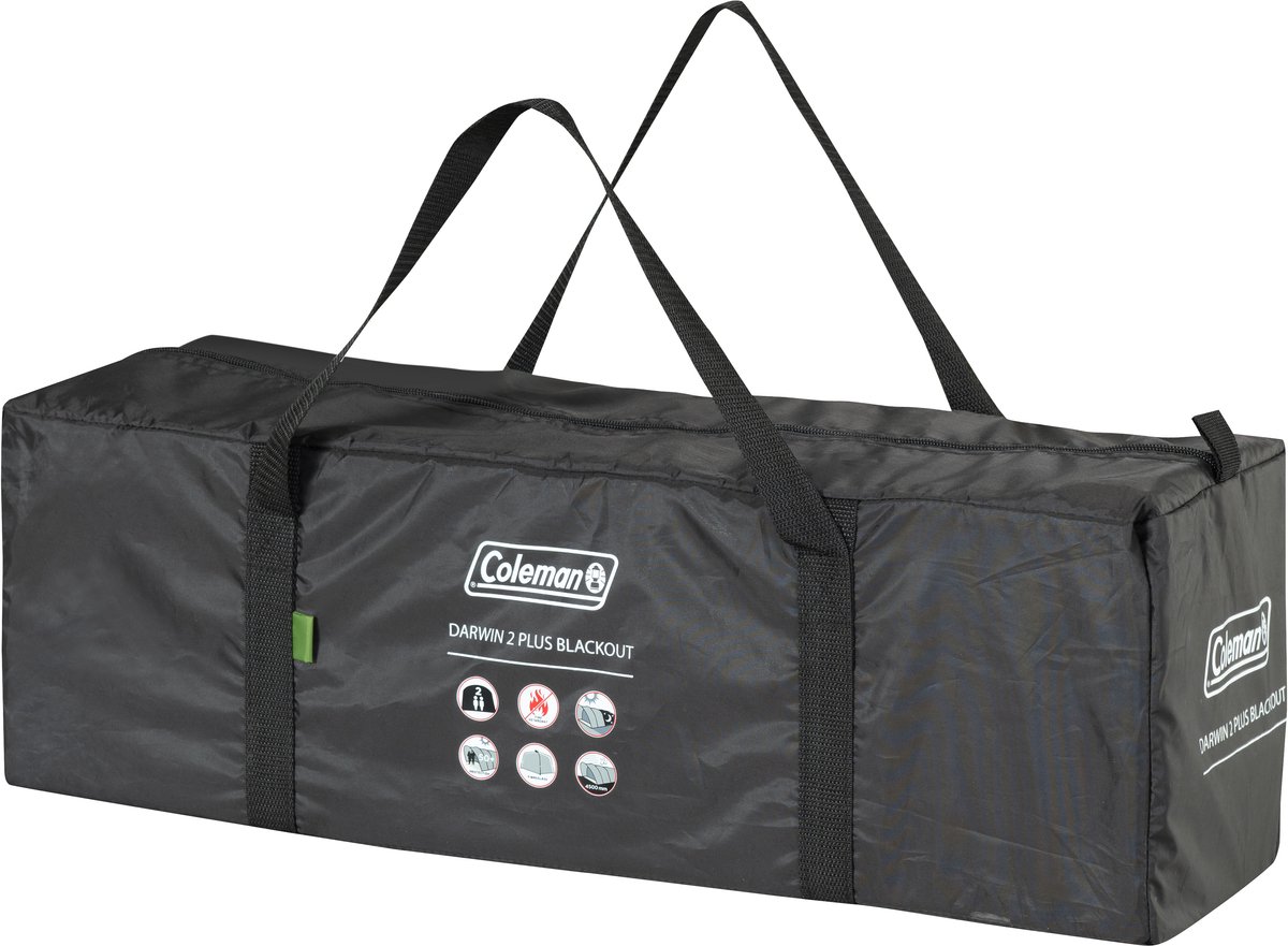 Coleman Darwin 2 Plus BlackOut Tent – 2 Persoons koepeltent - Blackout Bedroom technology – Met luifel - Groen – foto 7