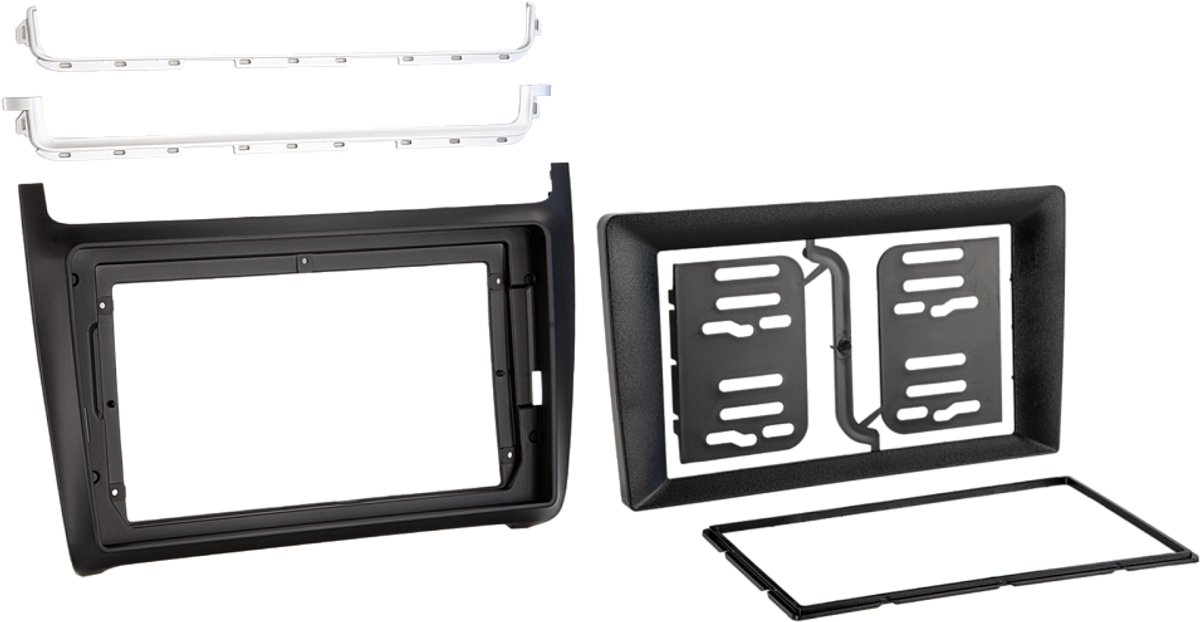 2-DIN frame VW Polo 2014-2017 Zwart