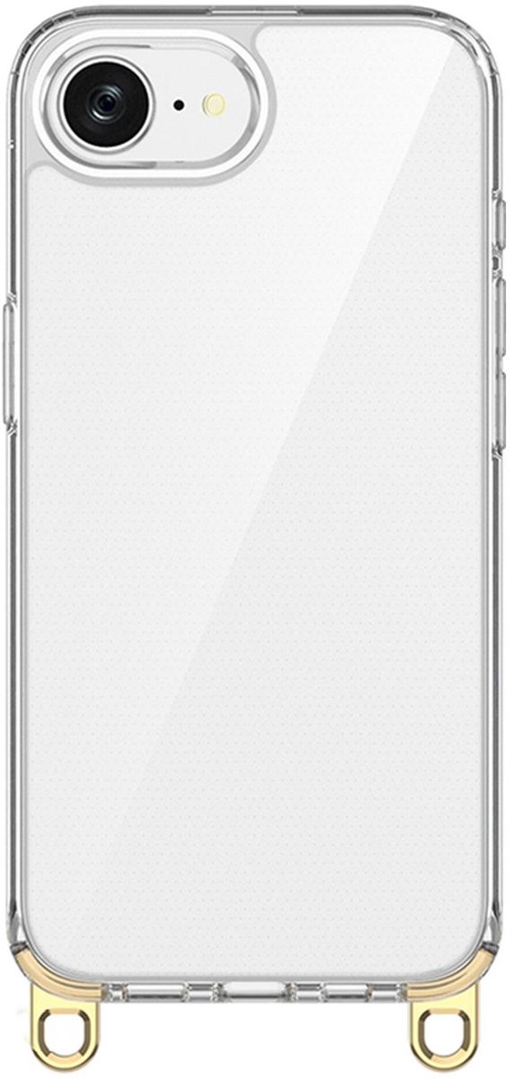 Mobigear Hoesje geschikt voor Apple iPhone 16e Telefoonhoesje Hardcase | Mobigear Bungy Backcover | iPhone 16e Case | Back Cover - Goud