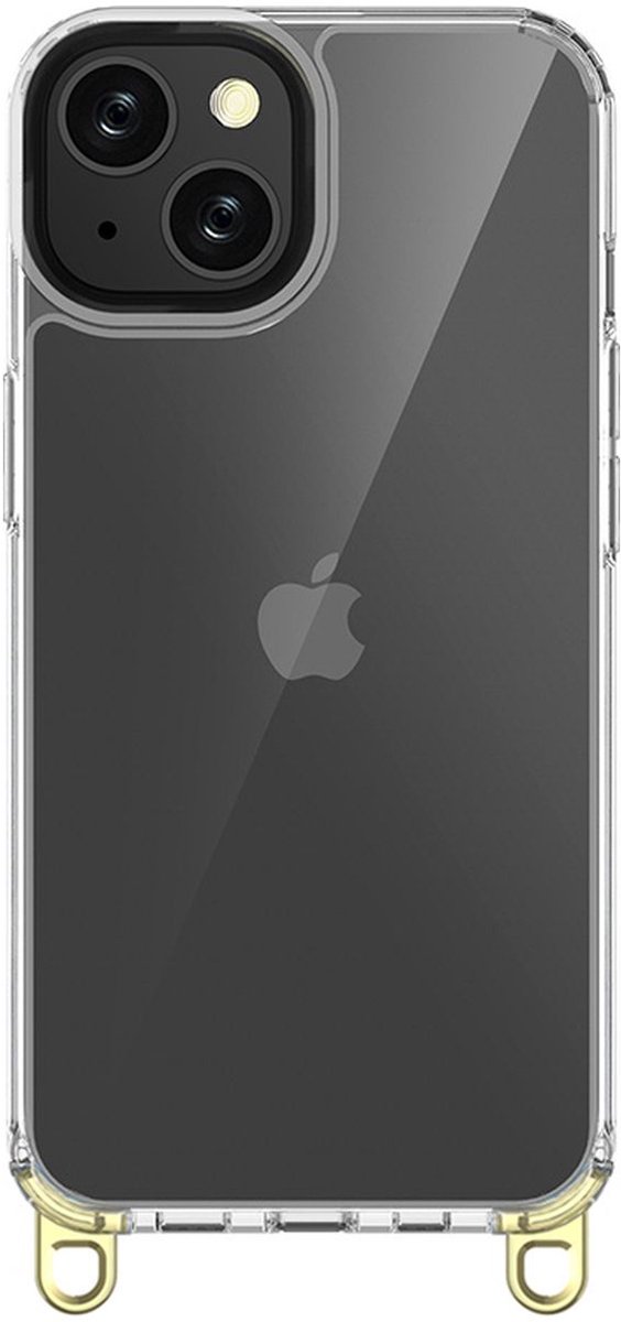 Mobigear Hoesje geschikt voor Apple iPhone 13 Telefoonhoesje Hardcase | Mobigear Bungy Backcover | iPhone 13 Case | Back Cover - Goud