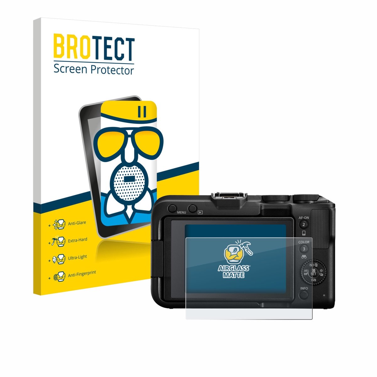 BROTECT - Screenprotector voor Canon EOS R50 V - Folie Beschermfolie Beschermglas matte