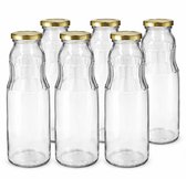 Natuurlijker leven - Sapfles - Glas - Goud - 750 ml - 6 Stuks