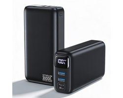 Strolox Powerbank – 30000 mAh – 22.5W Snellader – Powerbanks – Snellader – Noodpakket – inclusief USB-A en USB-C kabel