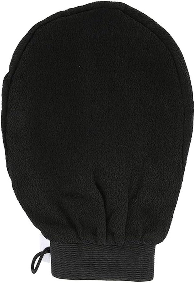 Exfolierende handschoen - Douchehandschoen / Badhandschoen - Peeling / scrub handschoen - Exfoliating glove - Zwart - Lichaamsverzorging - Jonyx