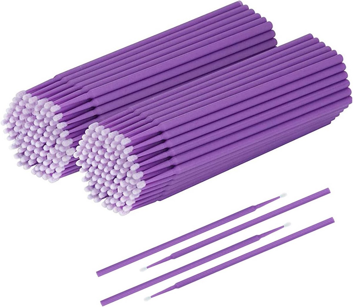 Wegwerp Microborstels voor Wimperverlenging en Make-up Applicatie - 200 Stuks