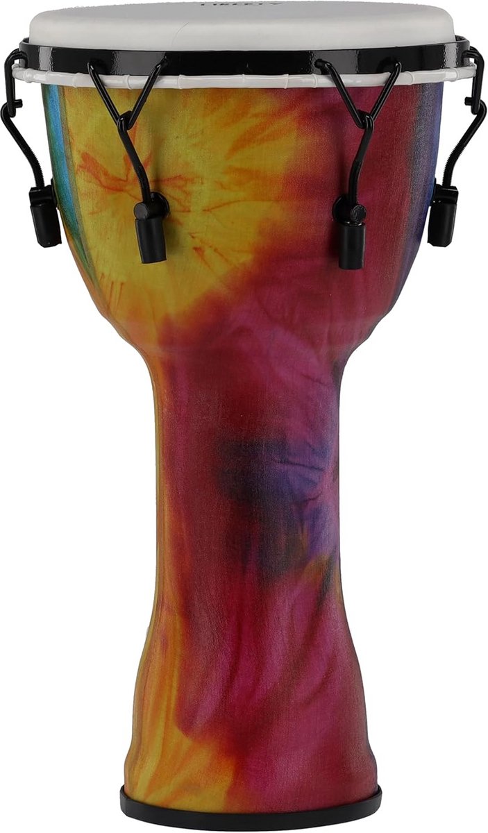 Mechanische Stembare Djembé 10 Inch - 25,4 cm Afrikaanse Trommel met Batik Patroon