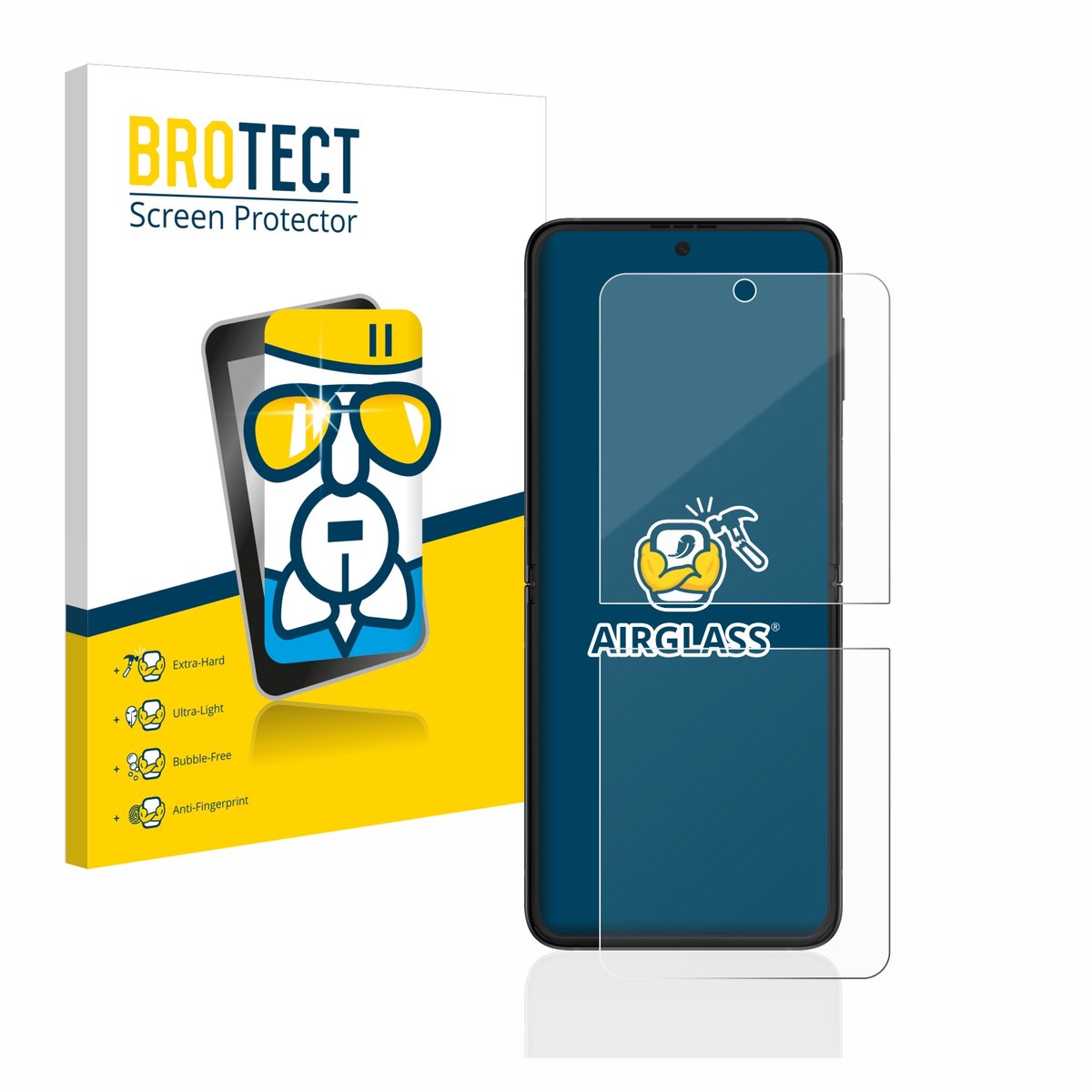 Screenprotector voor Samsung Galaxy Z Flip 3 5G Beschermglas transparant