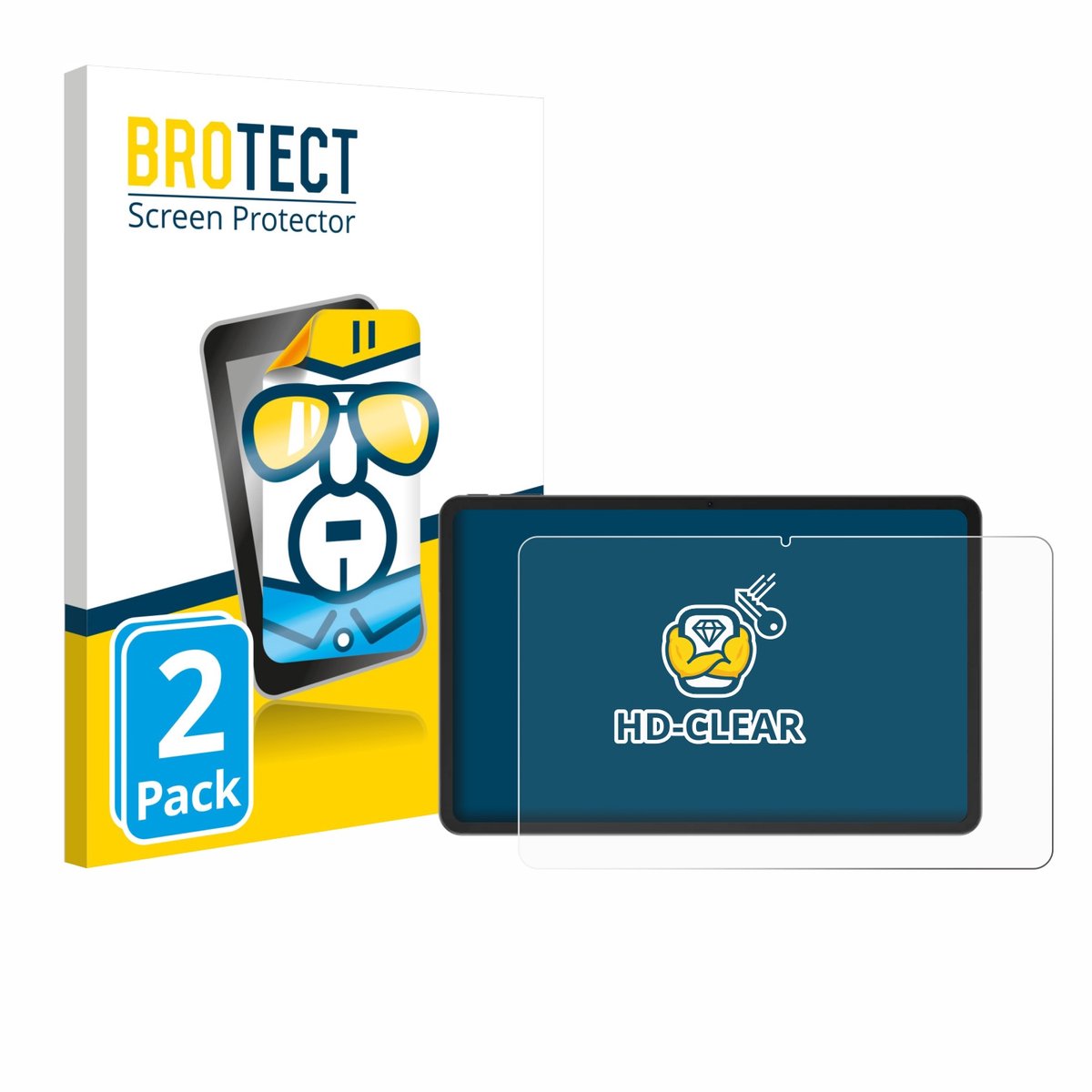 BROTECT - Screenprotector voor Doogee V Pad 12" - Folie Beschermfolie transparant 2 Stuks