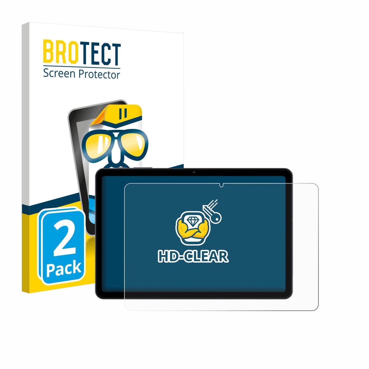 BROTECT - Screenprotector voor Tabwee T80 10.1" - Folie Beschermfolie transparant 2 Stuks