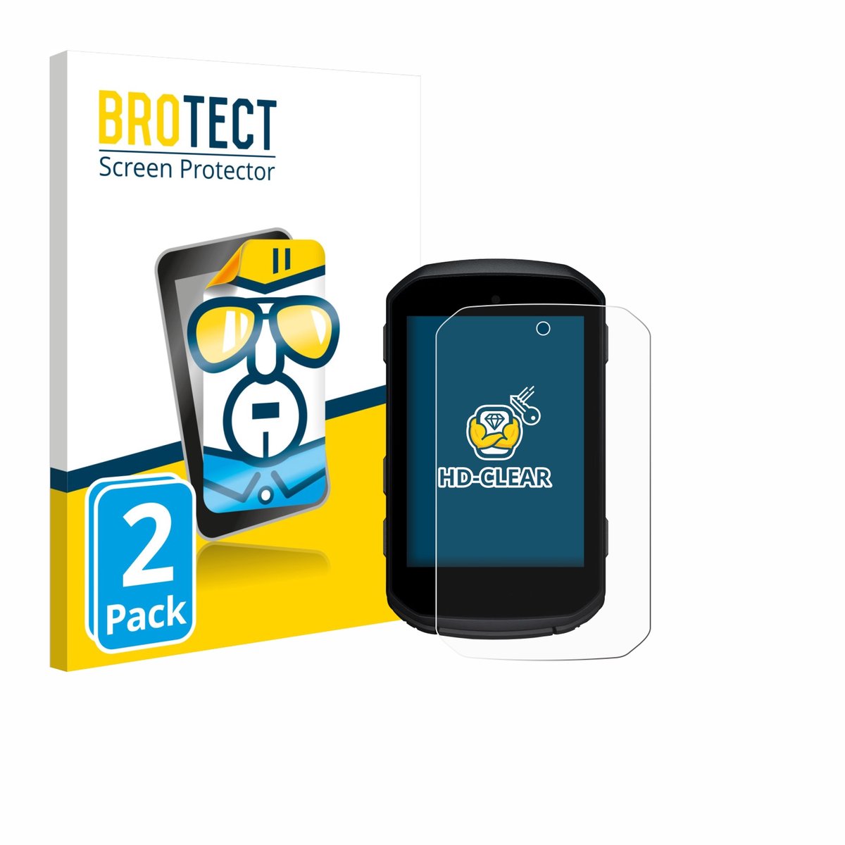 BROTECT - Screenprotector voor Garmin Edge 850 - Folie Beschermfolie transparant 2 Stuks