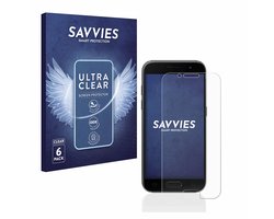 Savvies - Screenprotector voor Samsung Galaxy A3 2017 - Folie Beschermfolie transparant 6 Stuks