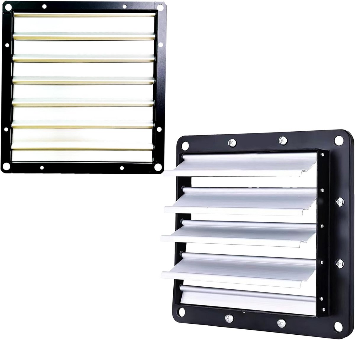 Zwaartekracht Louvre Vent voor Industriële Ventilatie - Metalen Flap Lucht Shutters (570x570 mm)