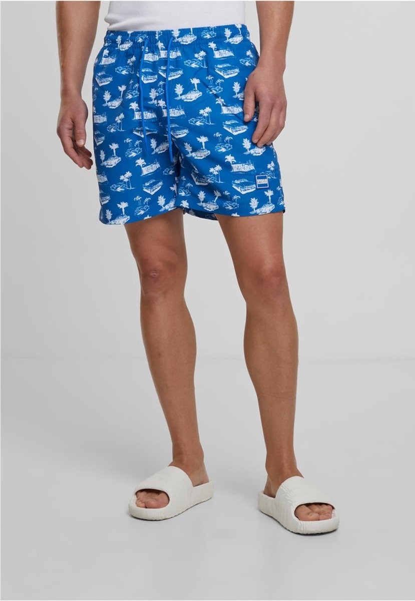 Urban Classics Pattern Zwemshorts XXL Blauw