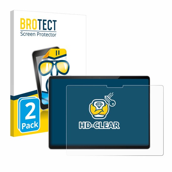 Verpakking van 2 BROTECT schermprotectors voor een tablet.