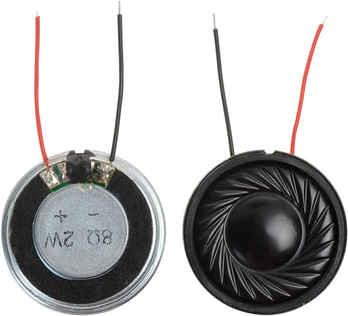 28mm Ronde Magnetische Luidspreker 2W 8 Ohm voor Elektronica en DIY-projecten (4 Stuks)