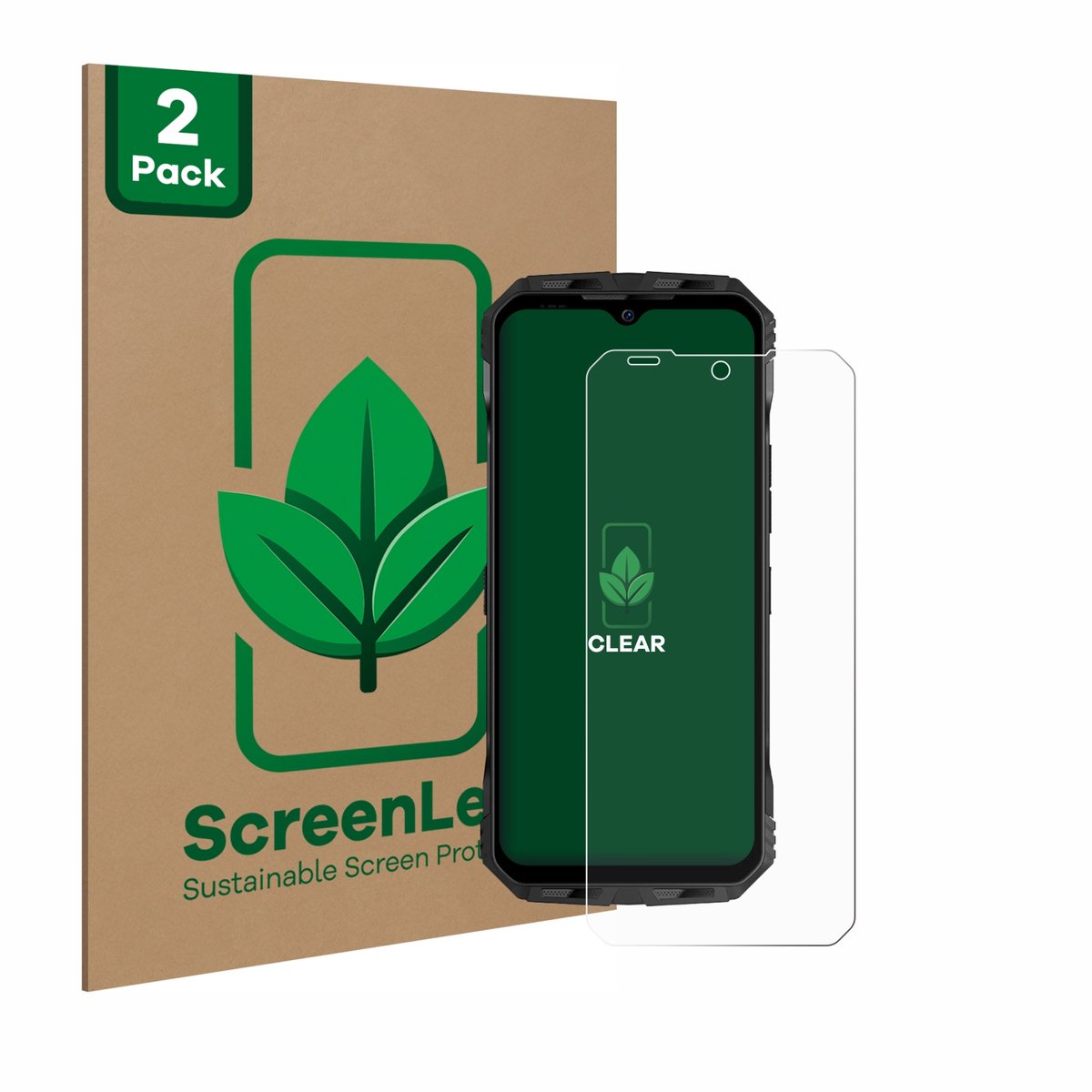 2 Stuks Screenprotector voor Doogee V Max Plus - Hoogwaardige Beschermfolie transparant