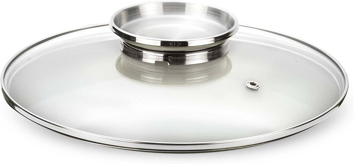 Glazen Pannendeksel met Aroma Knop - Diameter 16 cm - Hittebestendig