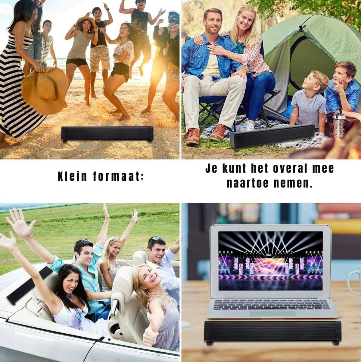 Zyrex® Soundbars – Soundbar met DSP-Technologie – Speaker met Bluetooth - Zwart - 59cm x 9cm x 9cm thumbnail 4