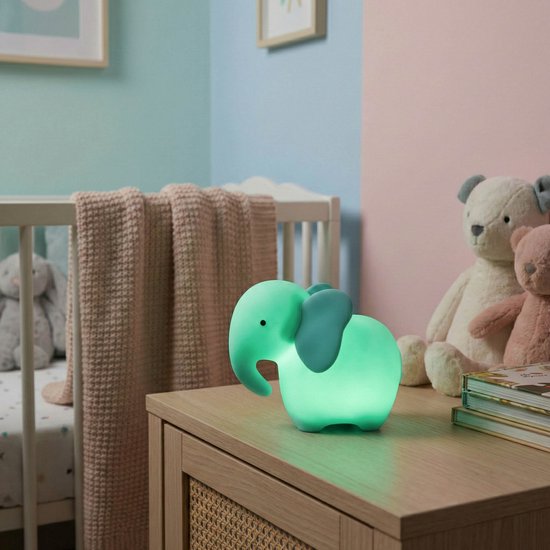 Mary's Siliconen nachtlampje in de vorm van een olifant, slaaplampje voor de kinderkamer, USB-ledlampje van sarcia.eu — afbeelding 2