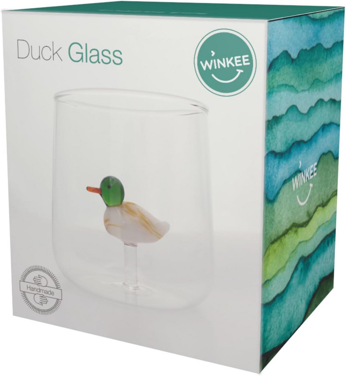 Uniek Handgemaakt Theeglas met Dierenfiguur in Glas