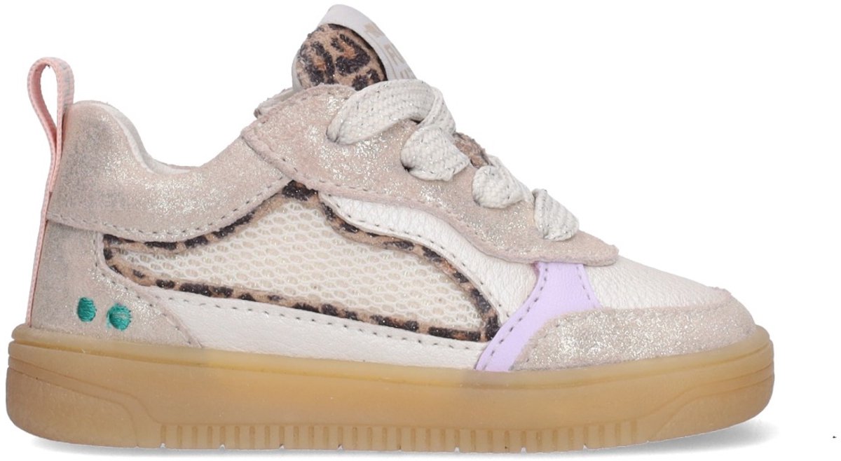 BunniesJR 226205-994 Meisjes Lage Sneakers - Beige - Leer - Veters