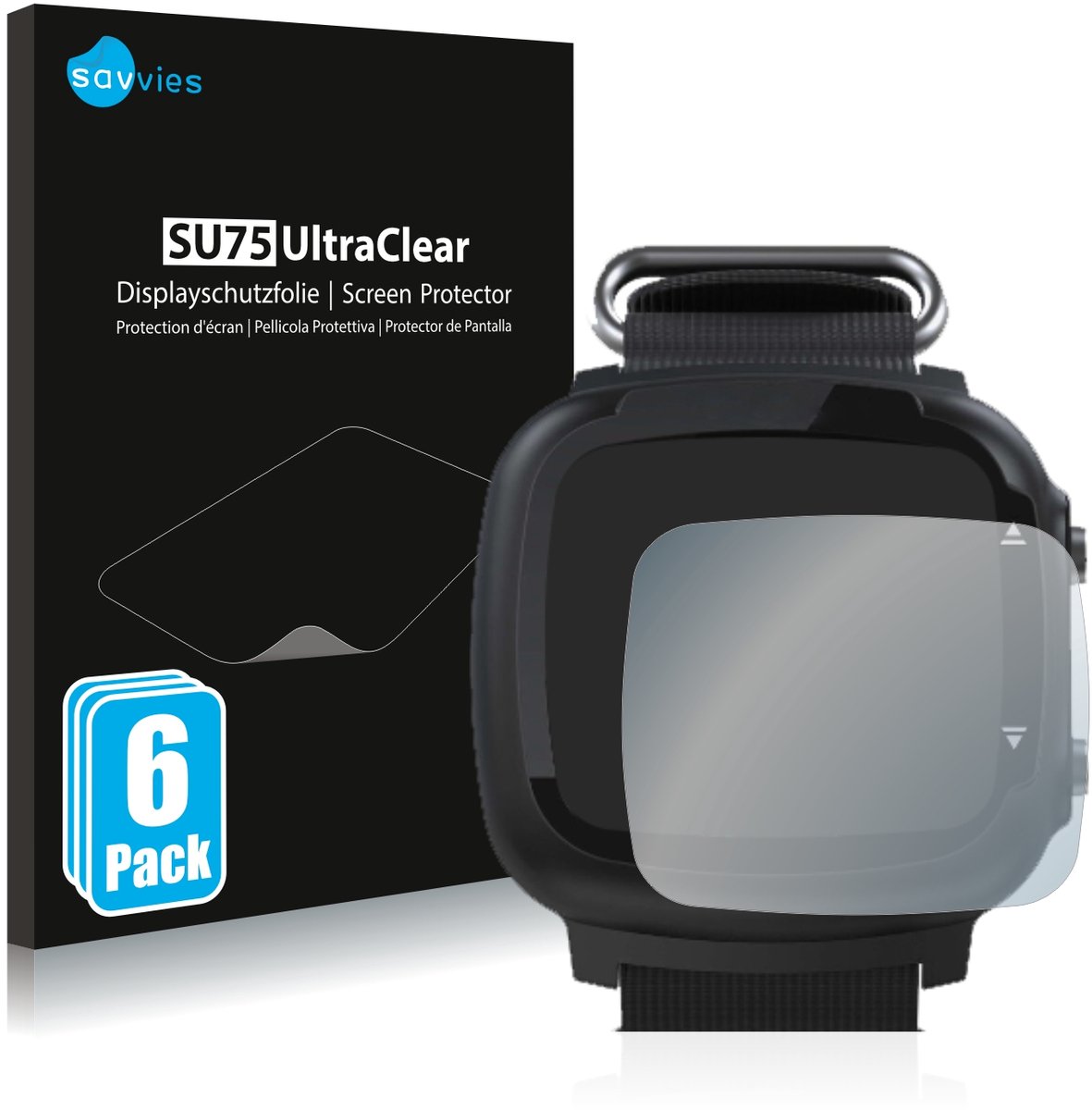 Savvies - Screenprotector voor Aqualung i330r - Folie Beschermfolie transparant 6 Stuks