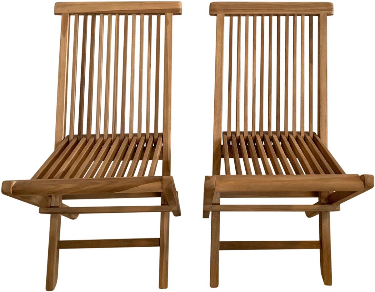 AXI Mina Teak Tuinstoelen – Set van 2 – Opklabare Teakhouten Tuinstoelen voor Buiten – Comfortabele Stoelen – Geschikt voor Tuin en Terras – foto 2