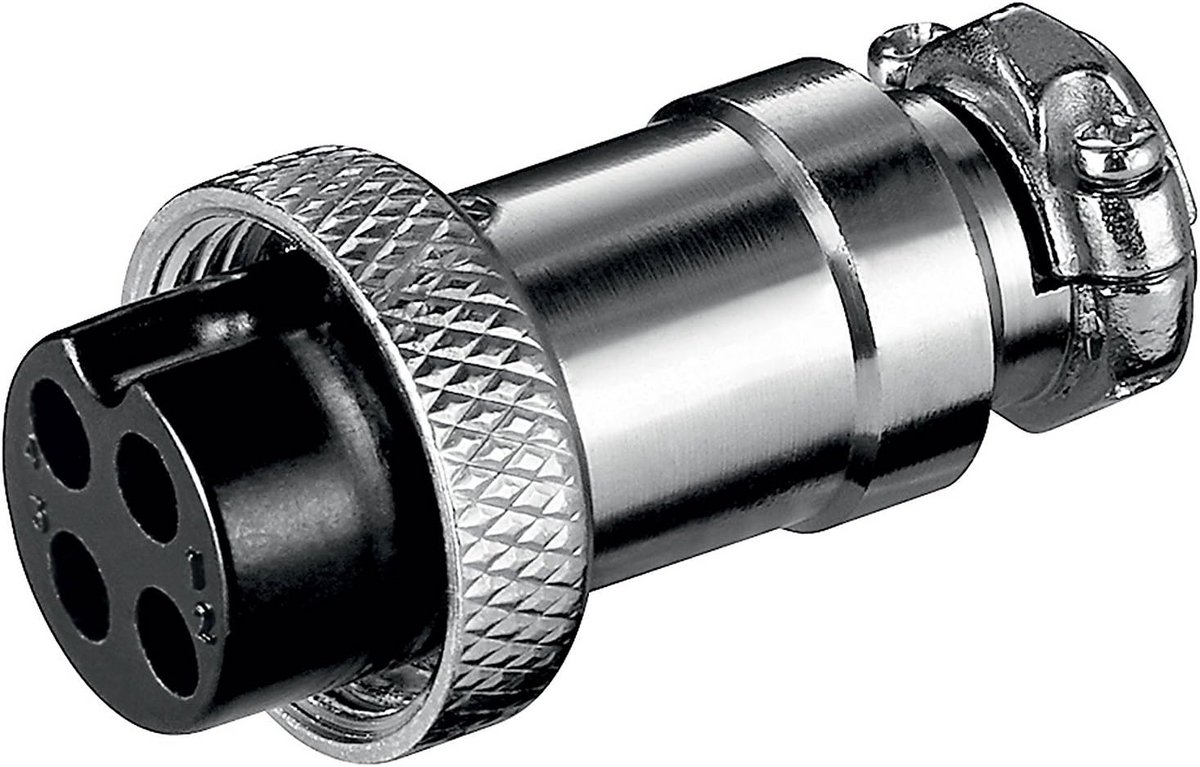 4-polige Microfoonaansluiting Jack Kabelplug Zilver voor Audio en Video