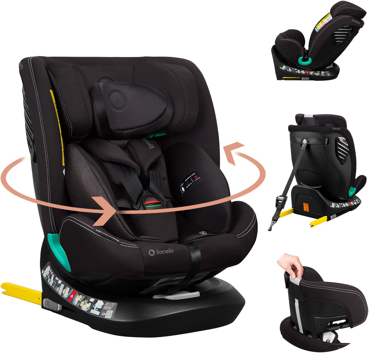 Lionelo Bastiaan One - i-Size Autostoeltje 4in1 - 360° - ISOFIX - Groep 0-1-2-3 - 40-150cm