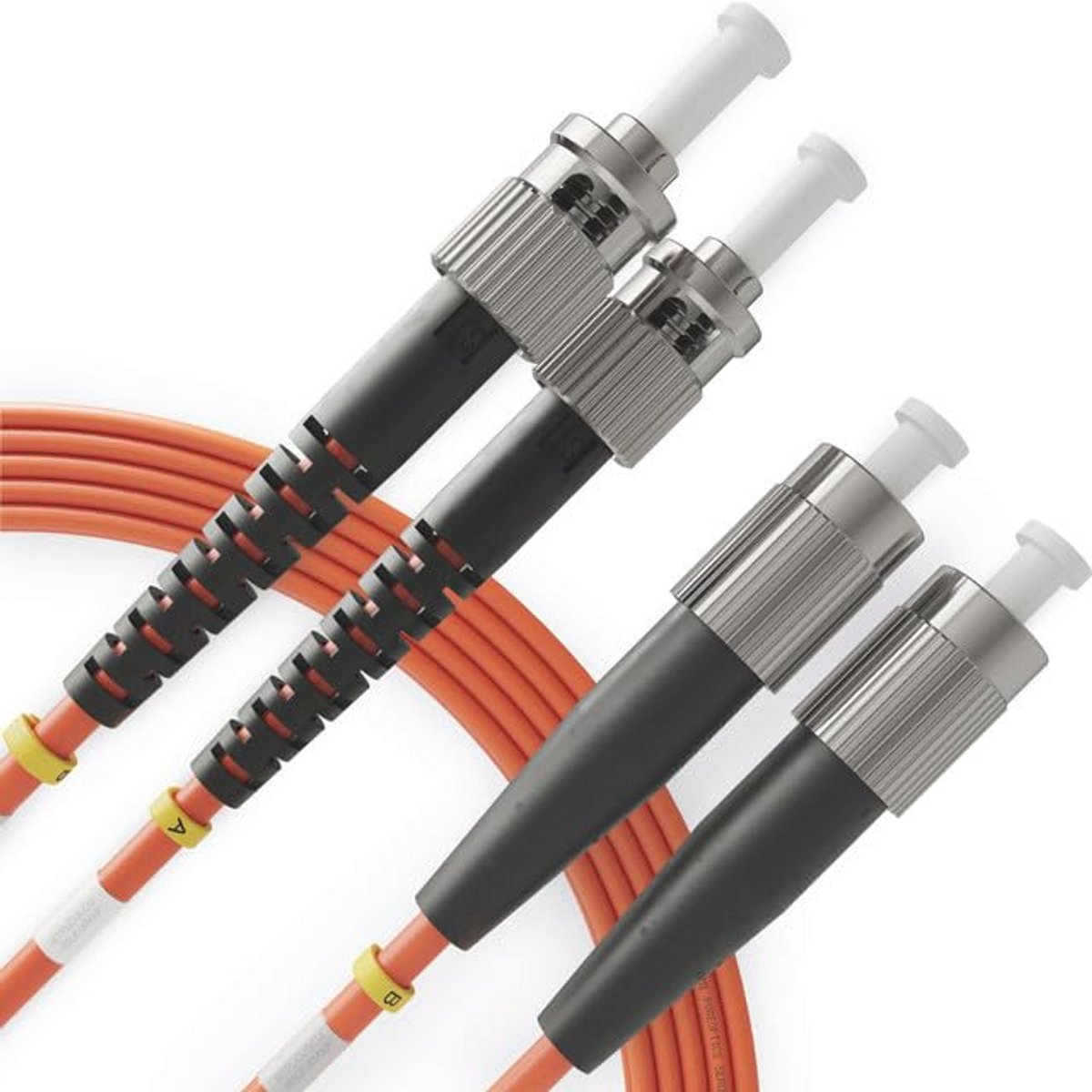 Multimode glasvezelkabel ST naar FC 7 m - 50/125 OM2 Duplex verbinding