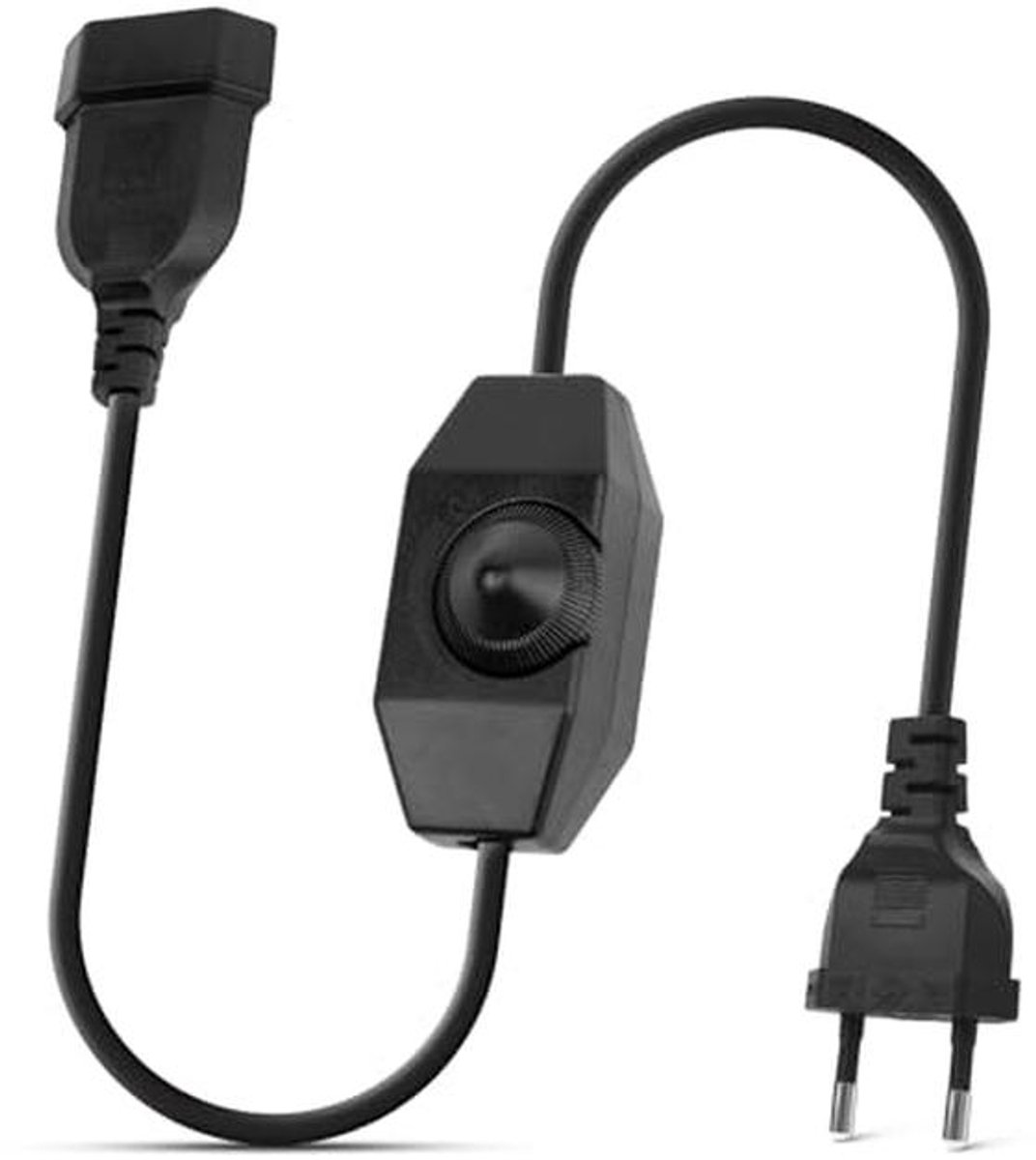 LED Dimmer met Schakelaar en 2 Meter Kabel voor LED Lampen - Oneindig Dimbaar tot 100W