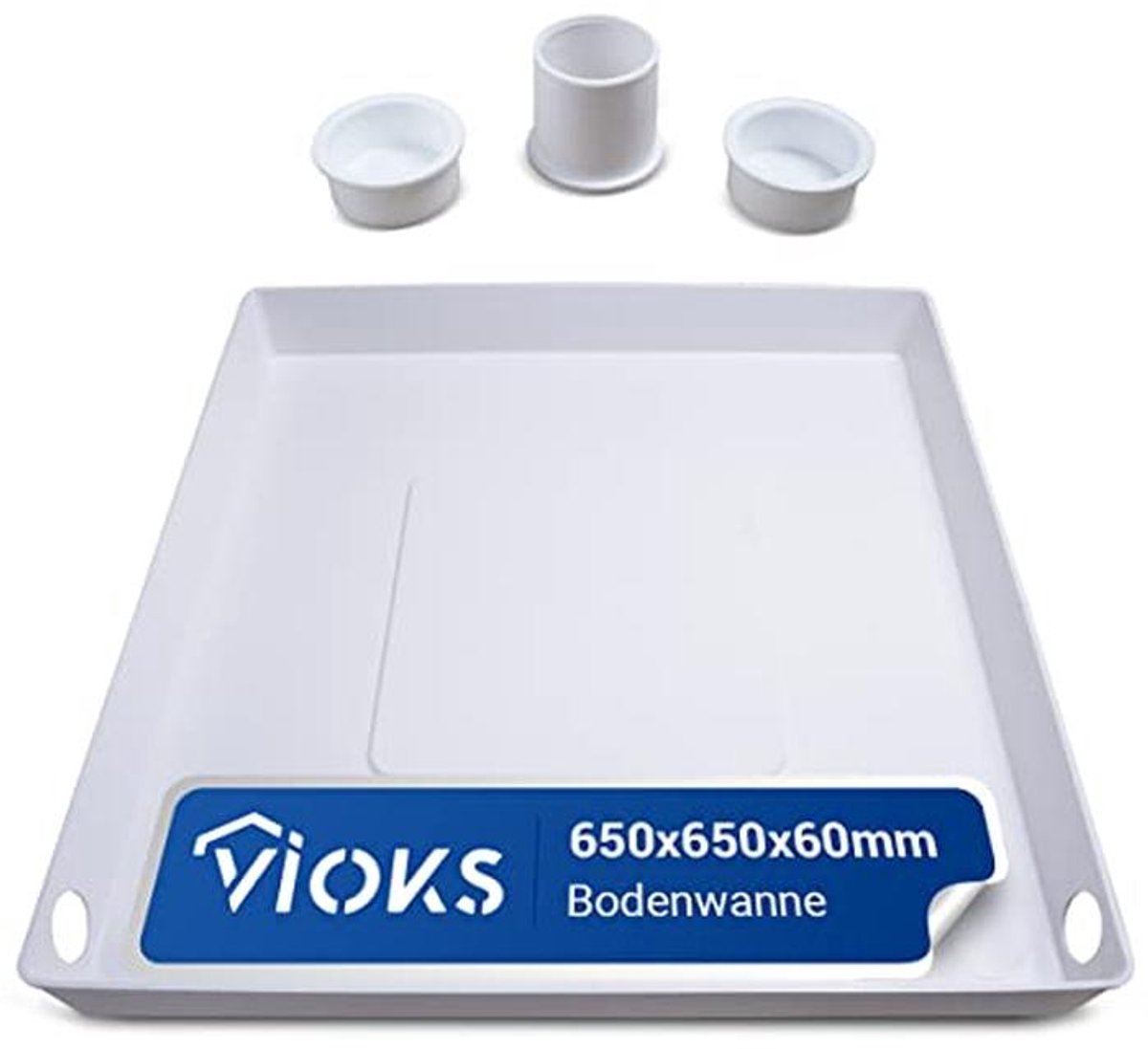 Opvangbak kunststof 65x65x6cm voor wasmachines - Wateropvang en Afvoer