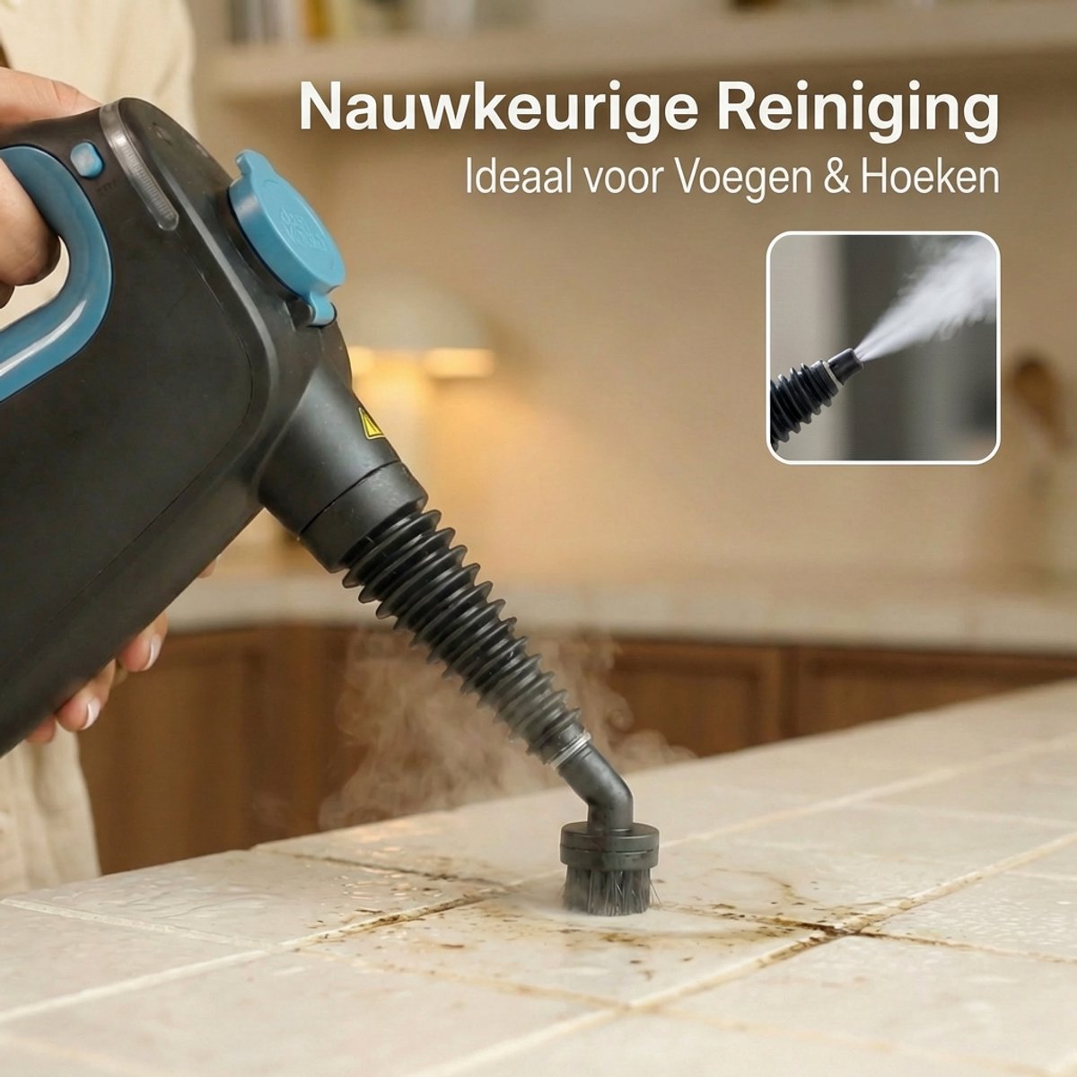 CleanKoala Handstoomreiniger – 15 sec Opwarmtijd – 30 min lang stomen – Incl. 12 Accessoires - Voor Badkamer, Keuken, Bank & Meubels thumbnail 7