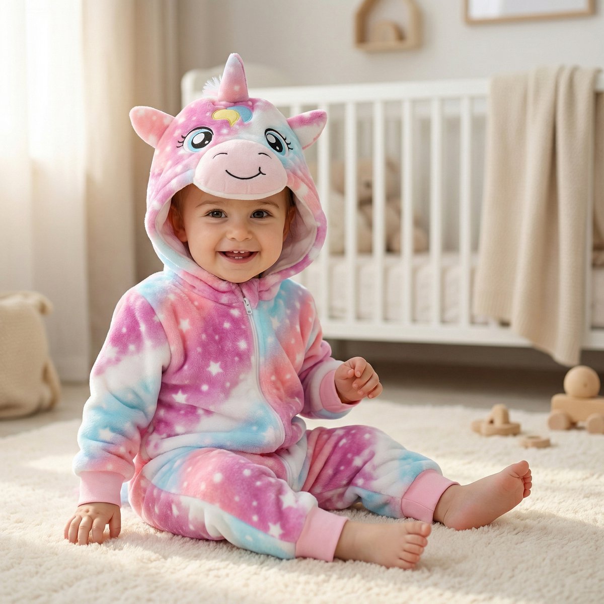 JAXY Baby Onesie - Carnavalskleding Kinderen - Verkleedkleren Jongen en Meisje - Verkleedkleding Kind - Romper - EU 104/110 (label 120) - Eenhoorn — afbeelding 4